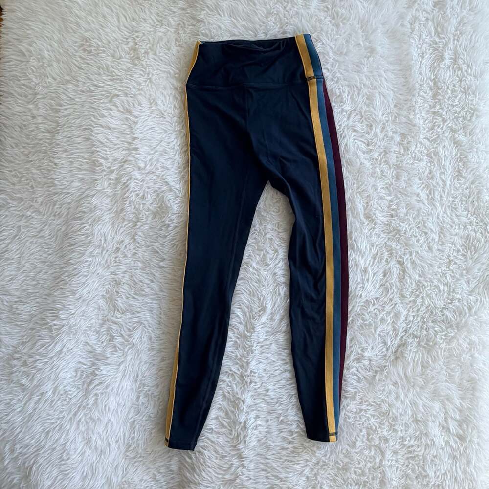 Spiritual Gangster Perfect High-Rise Side-Stripe Yoga Leggings in Aurora Sky